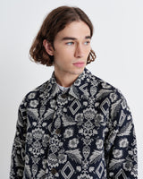 Iggy Jacket Navy Floral Jacquard