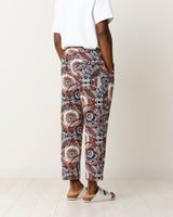 Kurt Trousers Navy/Rust Fire Jacquard