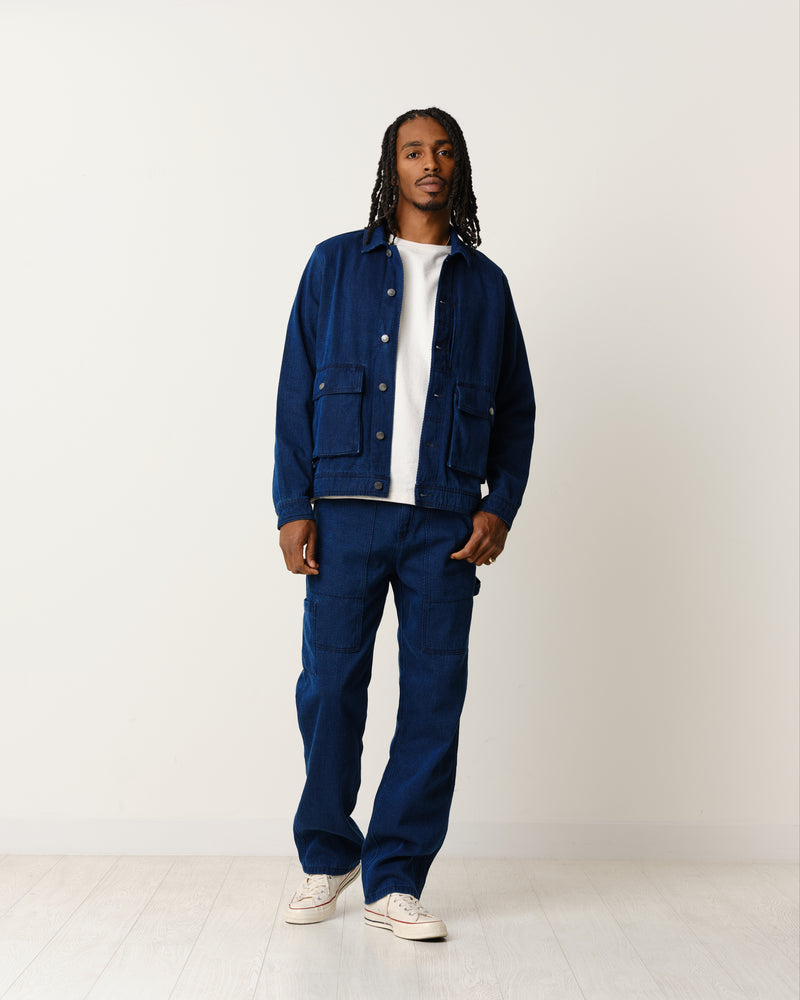 Trucker Jacket Washed Indigo & Wax London