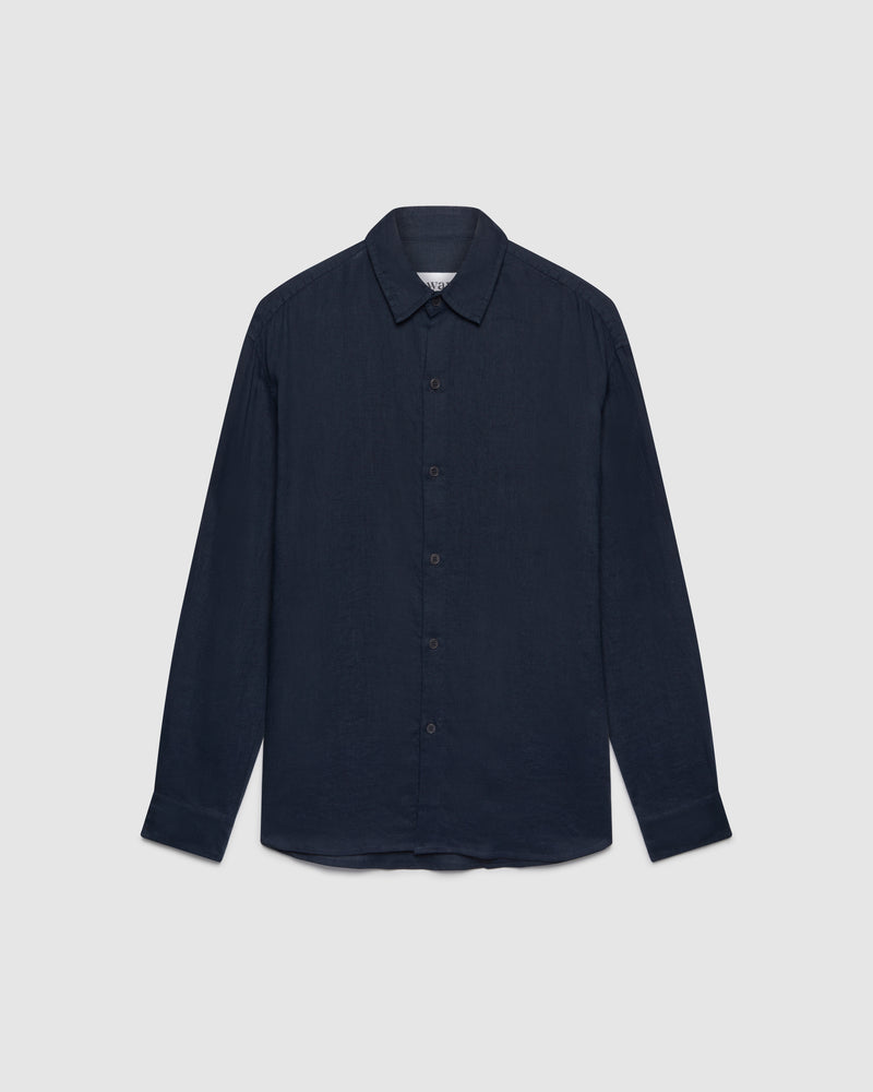 Trin Shirt Navy Linen