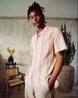 Didcot Shirt Orange Crinkle Stripe