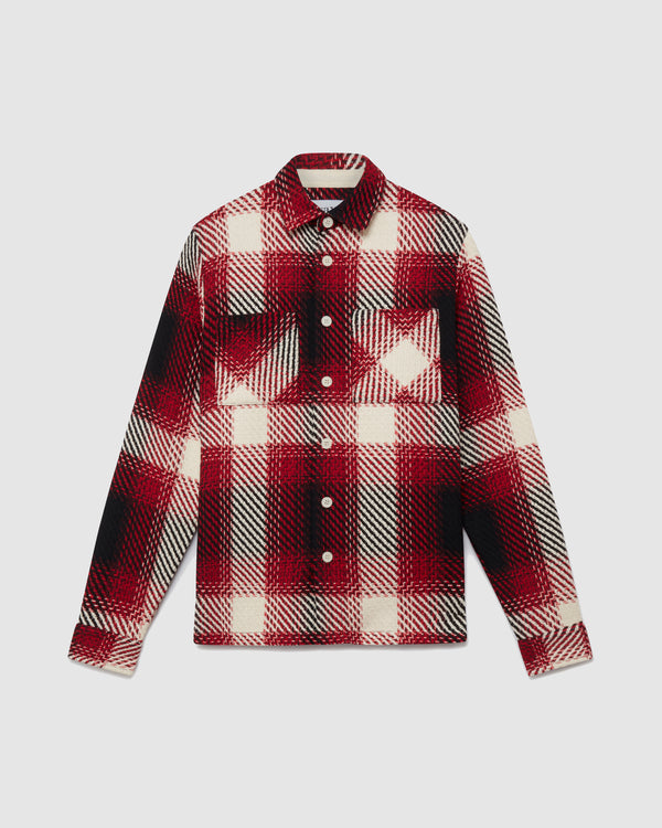 Whiting Overshirt Red Ombre Check