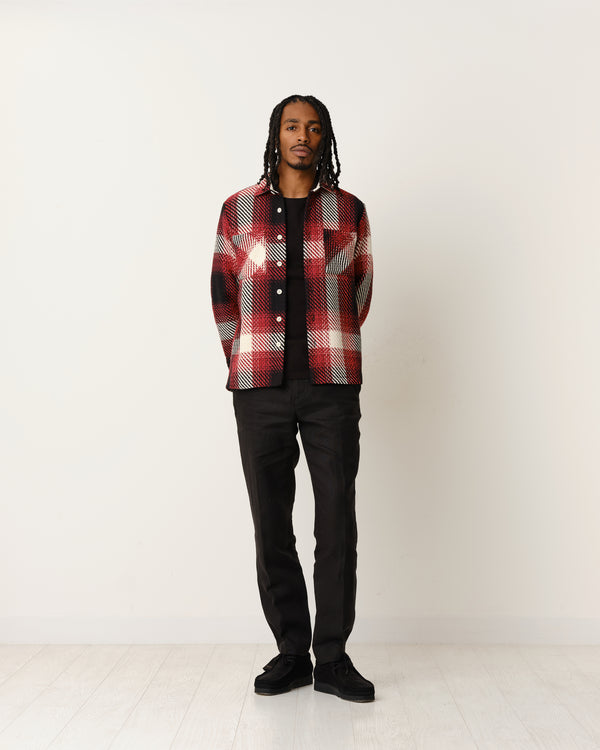 Whiting Overshirt Red Ombre Check